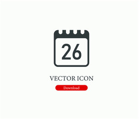 Date vector icon. Editable stroke. Symbol in Line Art Style for Design, Presentation, Website or Apps Elements, Logo. Pixel vector graphics - Vector