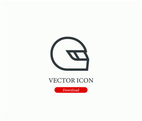 Motorbike vector icon.  Editable stroke. Linear style sign for use on web design and mobile apps, logo. Symbol illustration. Pixel vector graphics - Vector