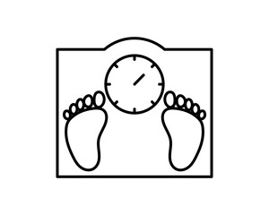 Scales Icon Vector. Simple flat symbol. Perfect Black pictogram illustration on white background.