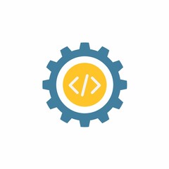 Programming support icon in flat style. Flat icon vector