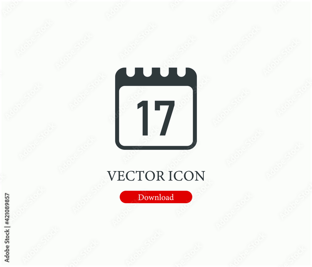 Poster date vector icon. editable stroke. linear style sign for use on web design and mobile apps, logo. sy
