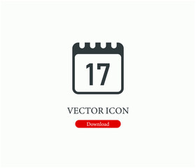 Date vector icon.  Editable stroke. Linear style sign for use on web design and mobile apps, logo. Symbol illustration. Pixel vector graphics - Vector