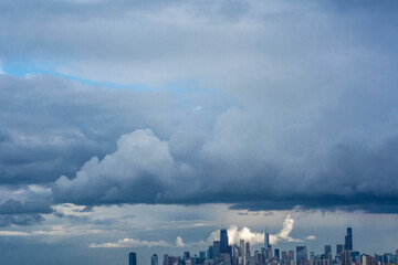 clouds over the city