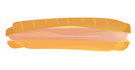 Hot dog isolated. vector illustration