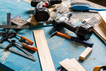 Production, manufacture and woodworking industry concept