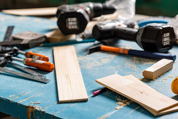 Production, manufacture and woodworking industry concept