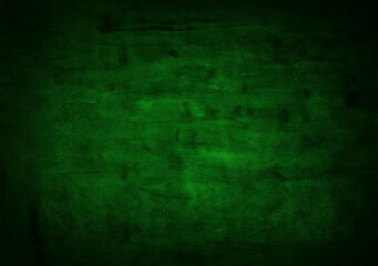 Green vintage grunge textured background, rough distressed wall paint, canvas art, or luxury elegant background