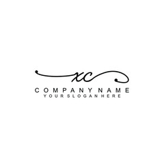 XC beautiful Initial handwriting logo template