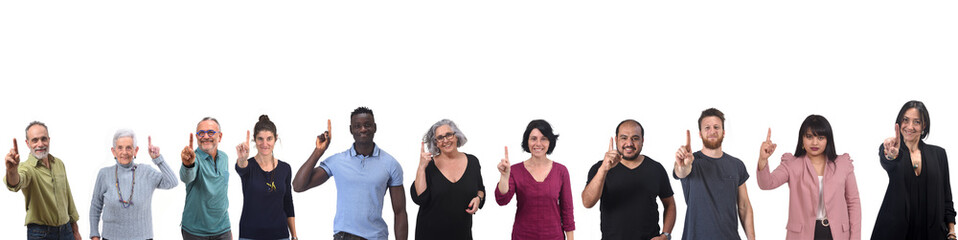 collage of people of different ethnicities showing the number one with their hands