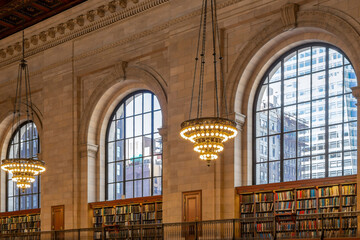 Interior of Public Library, New York, USA