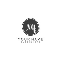 XQ beautiful Initial handwriting logo template
