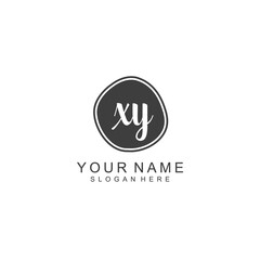 XY beautiful Initial handwriting logo template