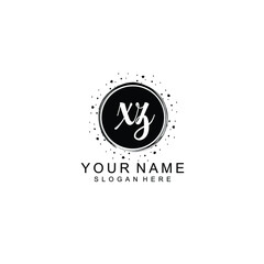 XZ beautiful Initial handwriting logo template