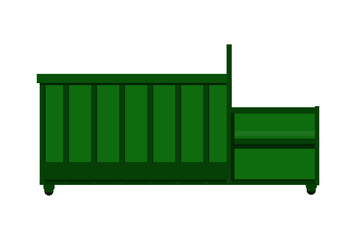 Waste / Trash Compactor Green Profile Icon