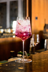 tasty cocktail on the table