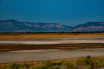 landscape with lake and mountains