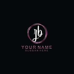 ZB beautiful Initial handwriting logo template