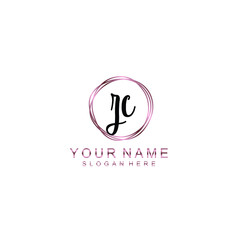 ZC beautiful Initial handwriting logo template