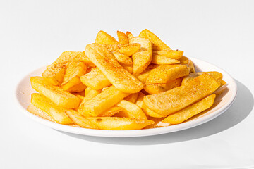 plate of french fries potatoes
