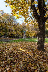 MONZA, ITALY/UK - OCTOBER 28 : Statue of Garibaldi in Parco di Monza Italy on October 28, 2010