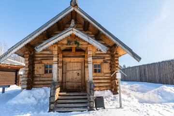 Taltsy,  wooden houses of the Irkutsk region, Siberia, Russia