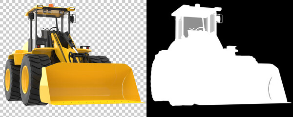 Loader isolated on background with mask. 3d rendering - illustration © Elena