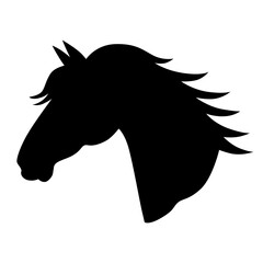 Horse head profile icon