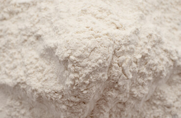 Wheat flour. Flour close-up. Baking Ingredient