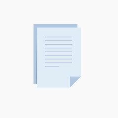 paper sheets icon - simple vector flat graphics