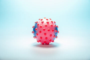 Concept image of the coronavirus on the blue background