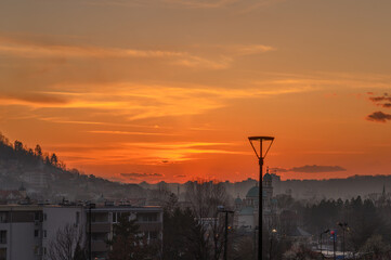 sunset in Tuzla. Bosnia and Herzegowina