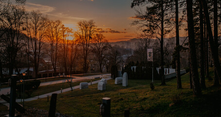 sunset in Tuzla. Bosnia and Herzegowina