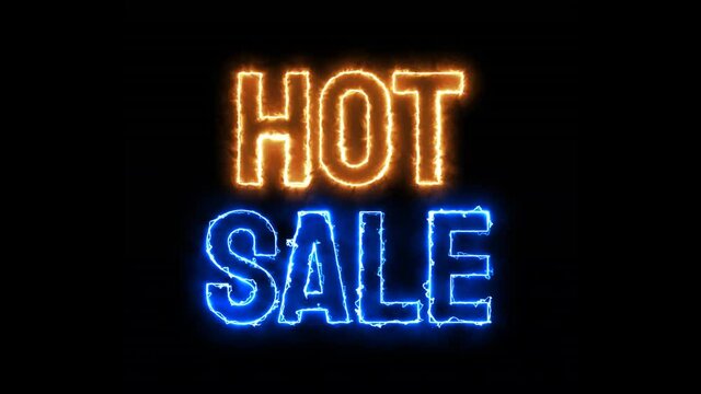 Hot Sale Cool Banner Fire And Ice Style, Seasonal Sale Attractive Banner Animation