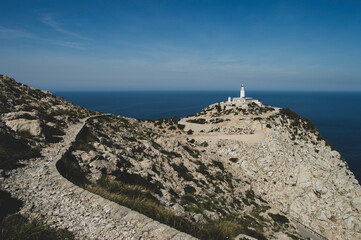 LIGHTHOUSE - FORMENTOR - BIKE ROAD- MEDITERRANEAN SEA - MALLORCA- FARO DE FORMENTOR
