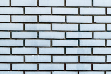White Brick wall background. Square brick wall background. Pattern of white brick wall background