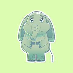 cute elephant cartoon illustration
