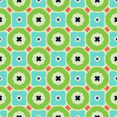  Geometric vector pattern with triangular elements. Seamless abstract ornament for wallpapers and backgrounds. 