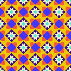  Geometric vector pattern with triangular elements. Seamless abstract ornament for wallpapers and backgrounds. 