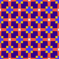  Geometric vector pattern with triangular elements. Seamless abstract ornament for wallpapers and backgrounds. 