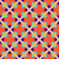  Geometric vector pattern with triangular elements. Seamless abstract ornament for wallpapers and backgrounds. 
