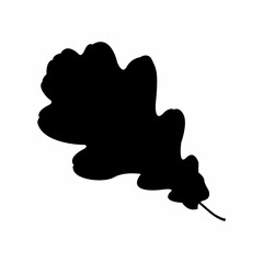 Oak leaf icon isolated on the white background. Design element. Vector illustration.
