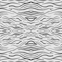 Obraz premium Seamless Zebra Pattern. Camouflage African Skin. Gray Zoo Background. Safari Stripes Design. Zebra Texture. Black Watercolor African Print. Seamless Zebra Pattern. Fashion Zoo Wallpaper.