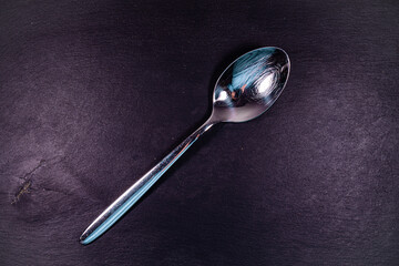 spoon on black
