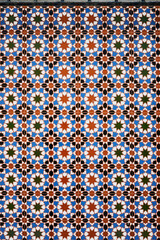 Close up view of beautiful tile texture with geometric shapes