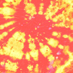 Obraz na płótnie Canvas Watercolor Multi Patterns. Circular Dyed Style. Color Design. Batik Effect. Tye Dye Spiral Backdrop. Abstract Dye. Hippie Circle Background. Orange Artistic Print. Yellow Swirl Abstract Dye.