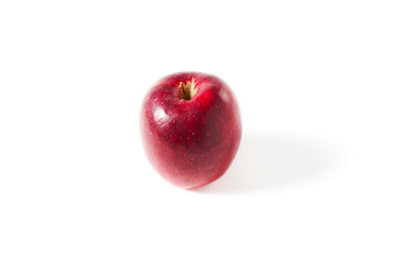 Red apple of the Story variety on a white background
