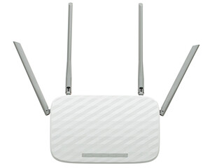 WI-FI wireless router, wireless data technology, isolated on white background