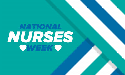 National Nurses Week. Thank you nurses. Medical and health care concept. Fighters against viruses and diseases. In honour of the doctors. Celebrated annual in United States. Vector illustration poster