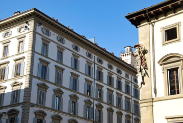 Fototapeta na wymiar Il centro storico di Firenze, in Italia.