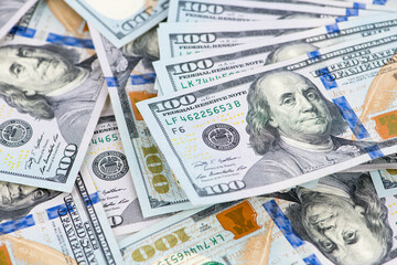 Background of 100 dollar bills